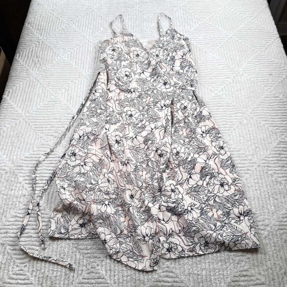 Elizabeth Crosby Wrap Dress Women's Medium Cottagecore Romantic Garden Party